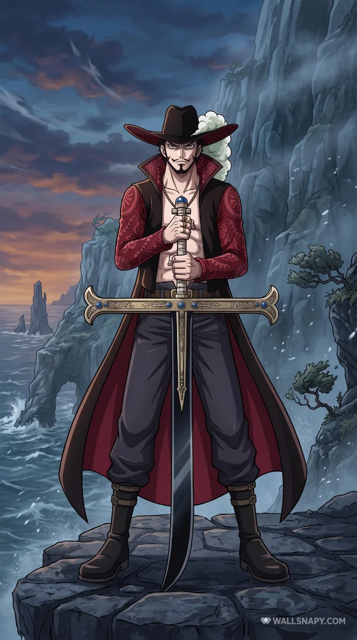 Dracule Mihawk 4K Desktop & Mobile Wallpaper | One Piece