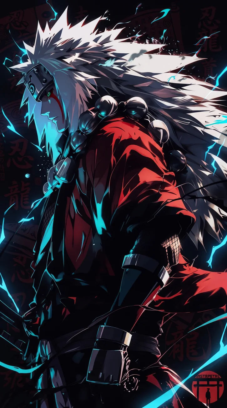 Jiraiya from Naruto Shippuden in Sage Mode with toad summoning scroll
