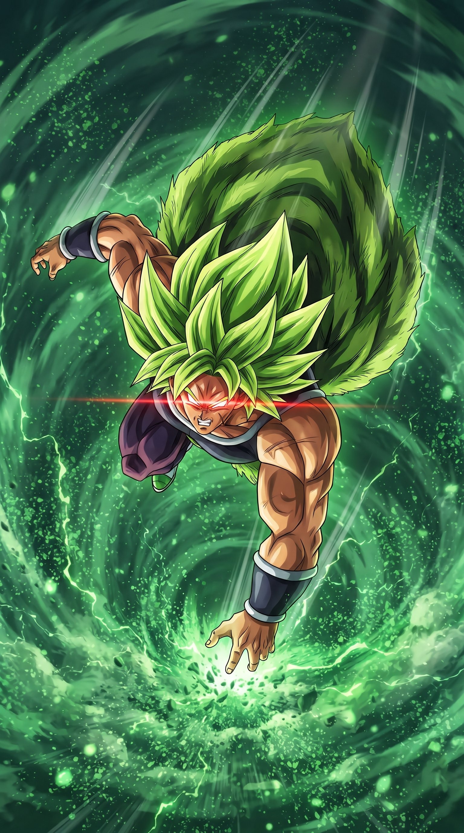 Explore a powerful Broly anime wallpaper in HD featuring the legendary Dragon Ball character in an intense and eye catching anime style.